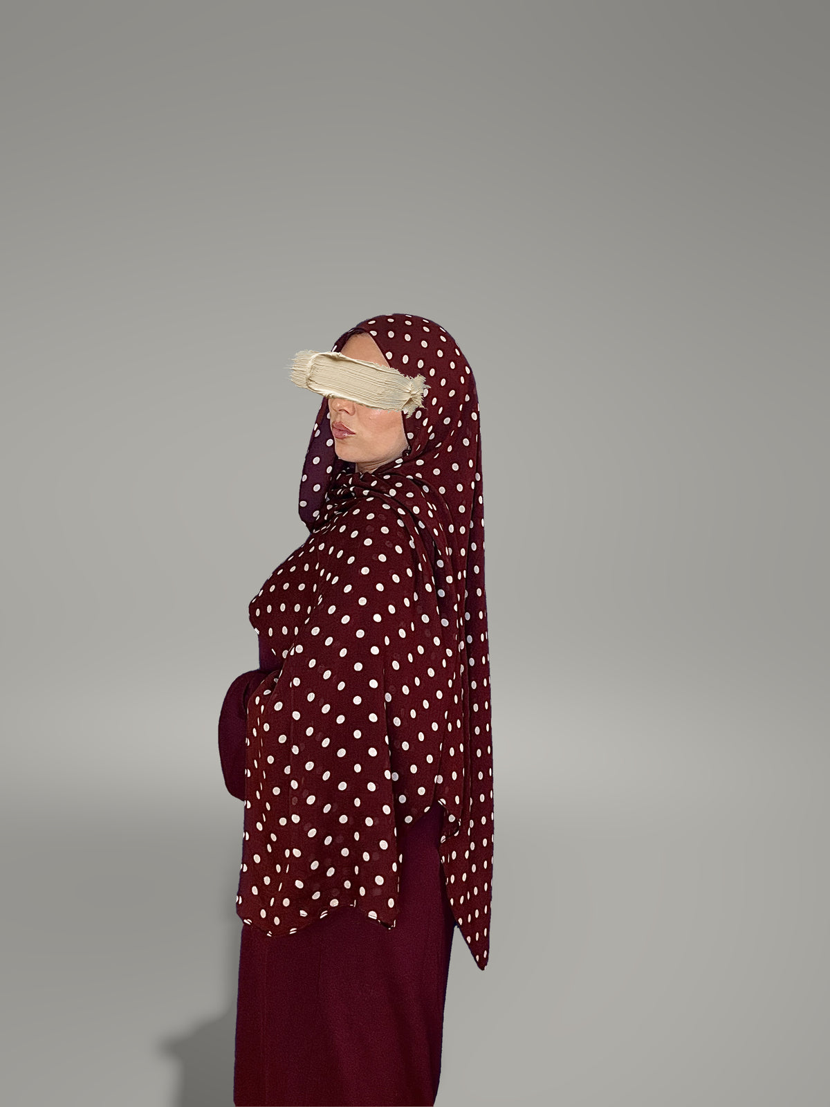 Polka Ruby Printed Modal Hijab