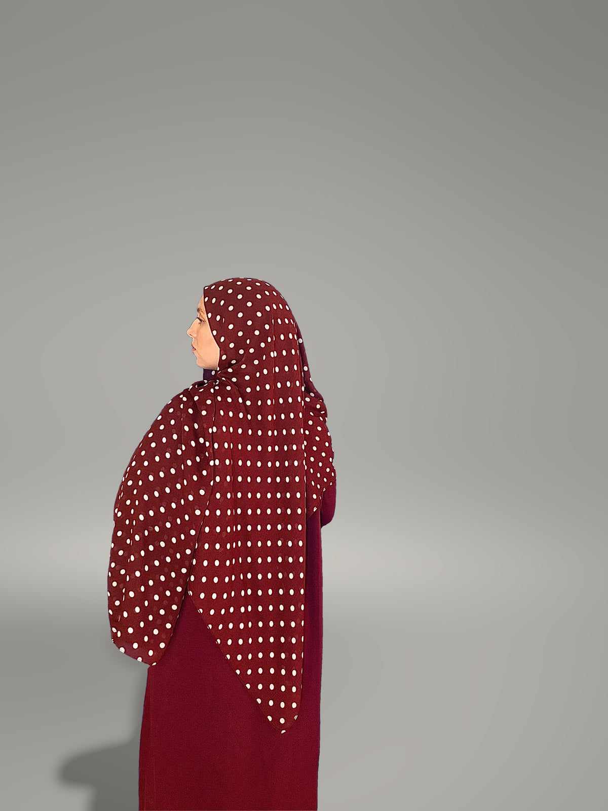 Polka Ruby Printed Modal Hijab