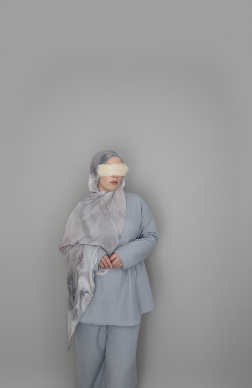 Rose Ash Printed Modal Hijab