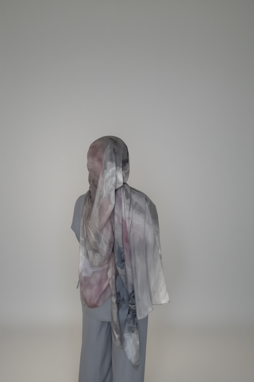 Rose Ash Printed Modal Hijab