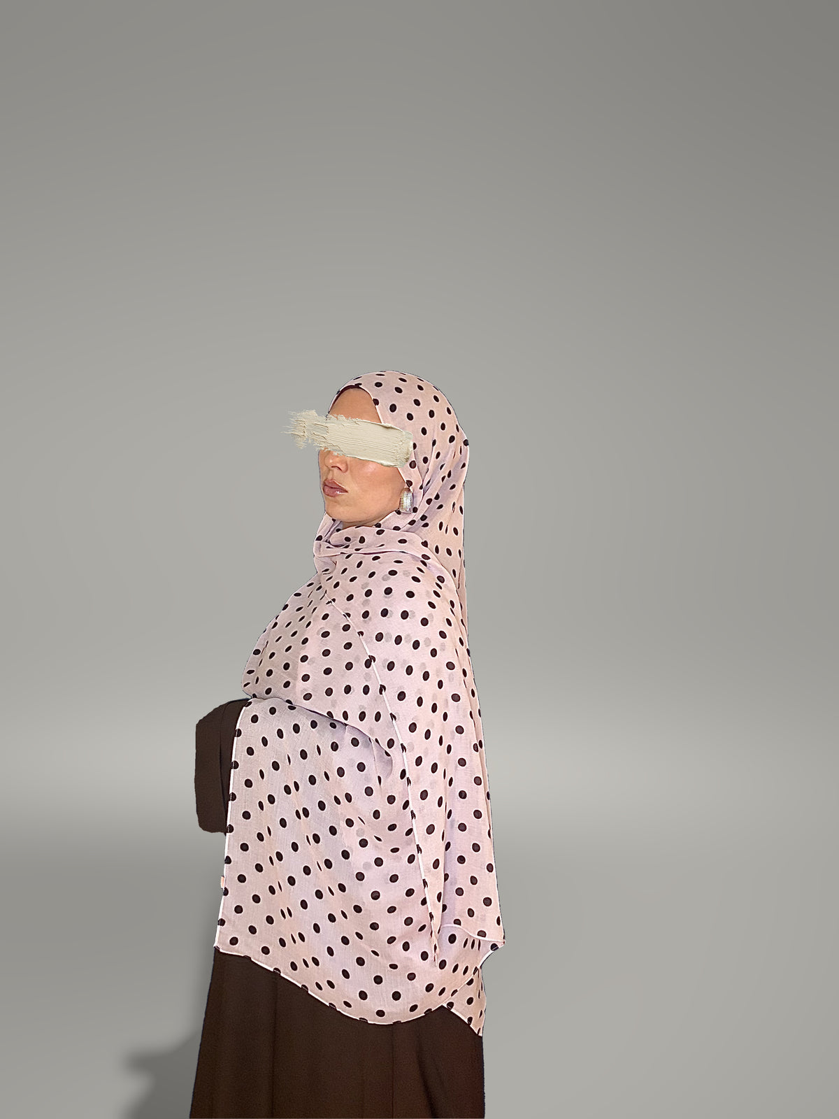 Polka Rose Printed Modal Hijab