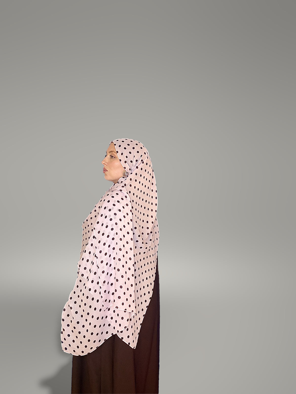 Polka Rose Printed Modal Hijab