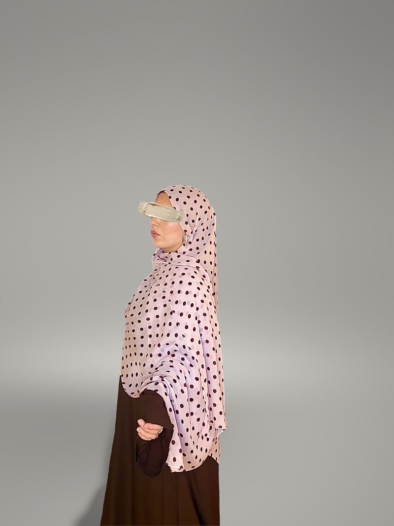 Polka Rose Printed Modal Hijab