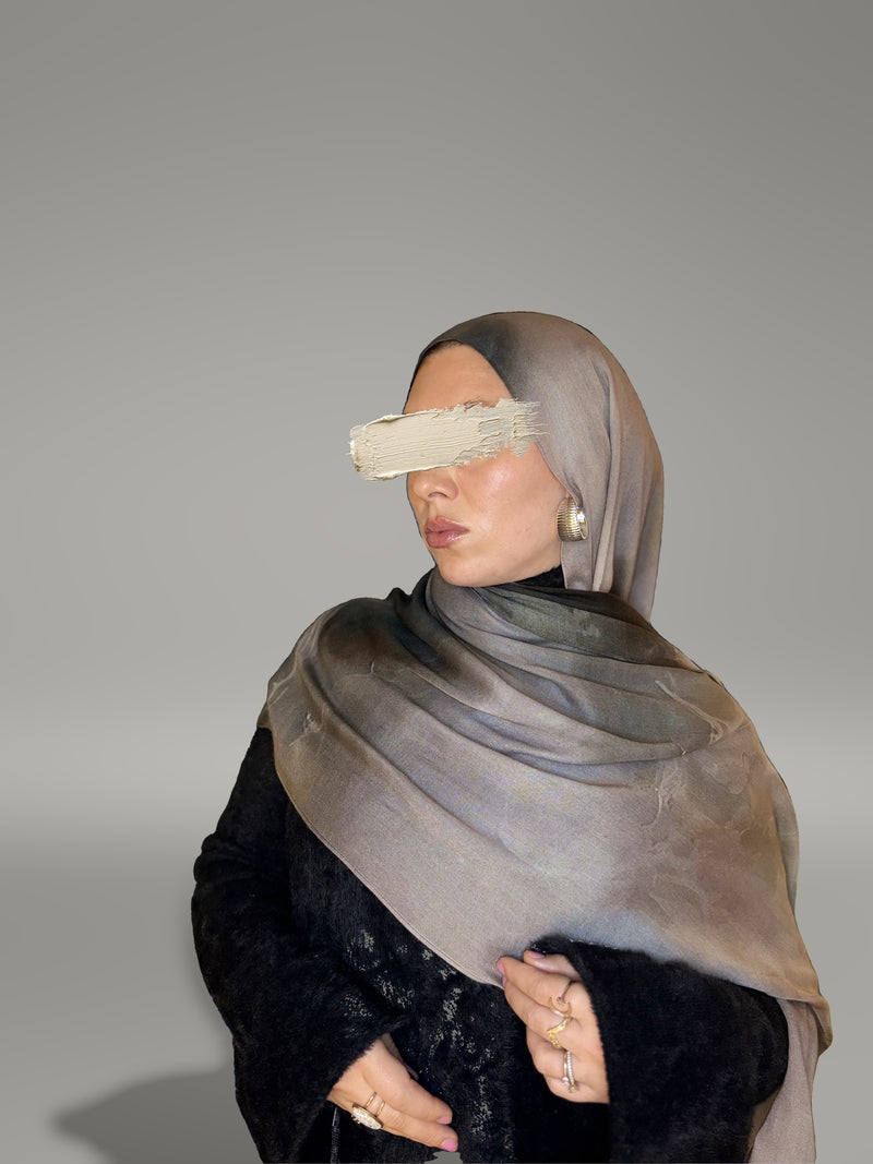 Smoked Onyx Printed Modal Hijab