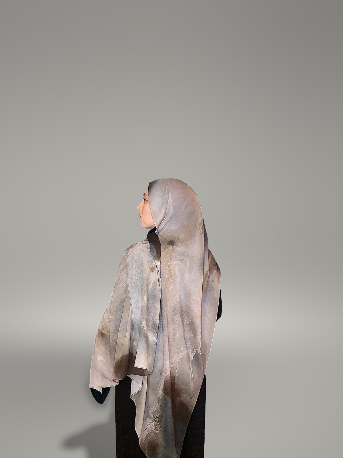 Smoked Onyx Printed Modal Hijab