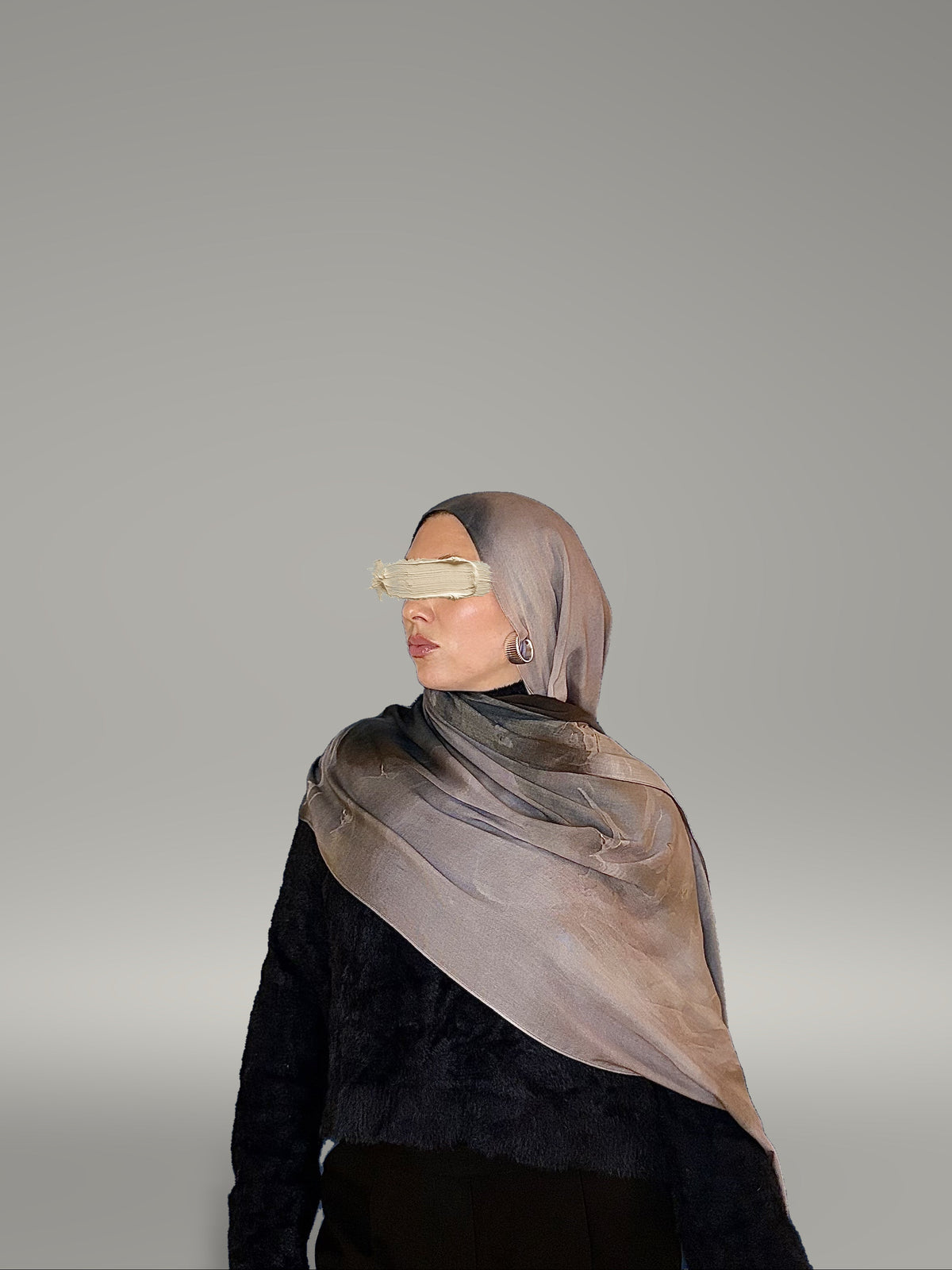 Smoked Onyx Printed Modal Hijab