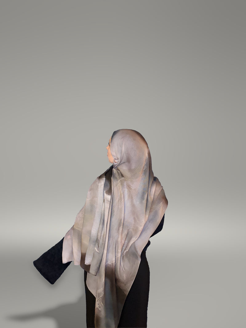 Smoked Onyx Printed Modal Hijab