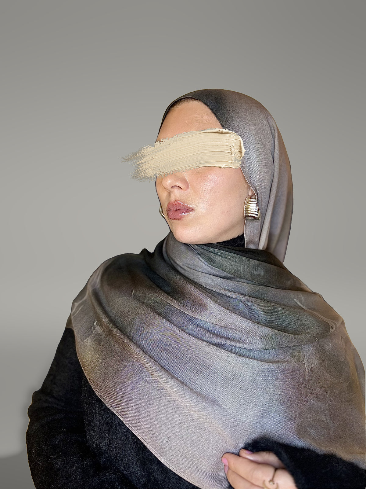 Smoked Onyx Printed Modal Hijab