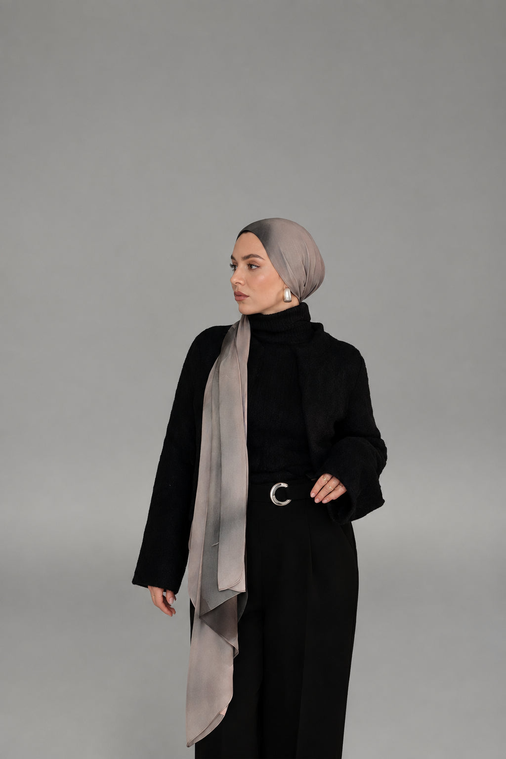 Smoked Onyx Printed Modal Hijab